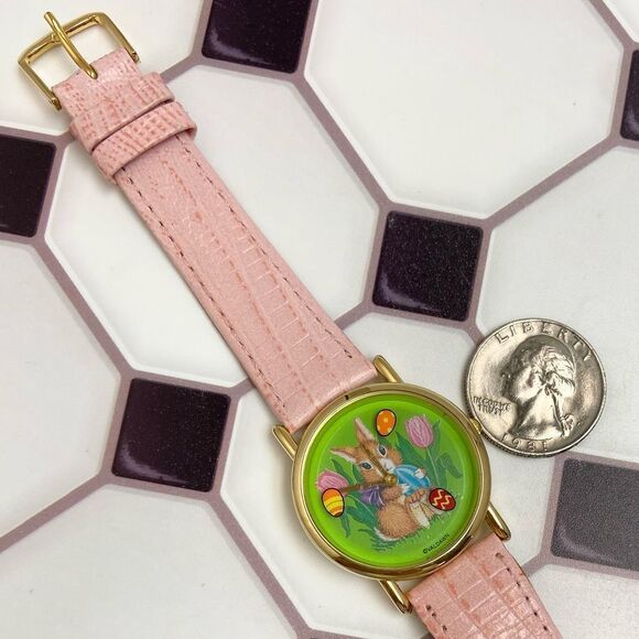 Vintage Valdawn Animated Easter Bunny Watch Rotating Easter Eggs - Picture 13 of 16